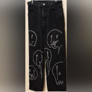 Black denim jeans